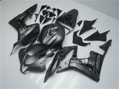 2007-2008 Honda CBR600RR Motorcycle Fairings - Matte Black Graffiti Canada