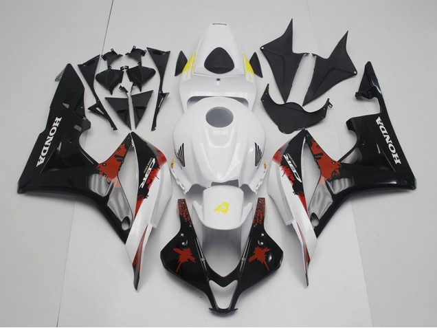2007-2008 Honda CBR600RR Motorcycle Fairings - White Red Yellow Glossy Black Limited Edition Canada