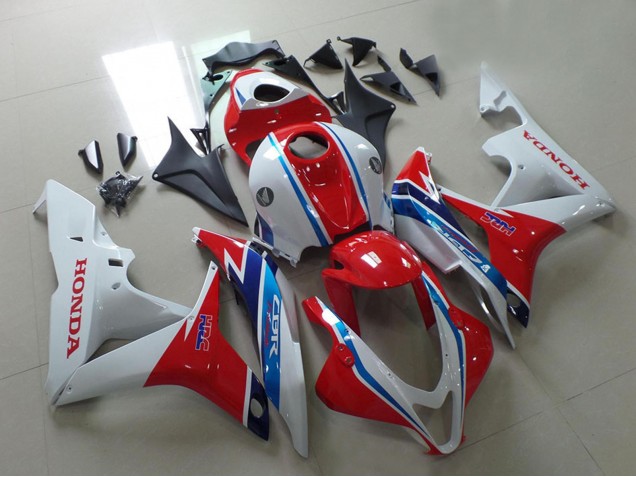2007-2008 Honda CBR600RR Motorcycle Fairings - White Red Light Blue HRC Canada