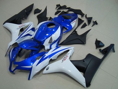 2007-2008 Honda CBR600RR Motorcycle Fairings - White Blue Matte Black Canada