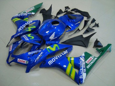 2007-2008 Honda CBR600RR Motorcycle Fairing - Blue Green MoviStar Castrol Canada
