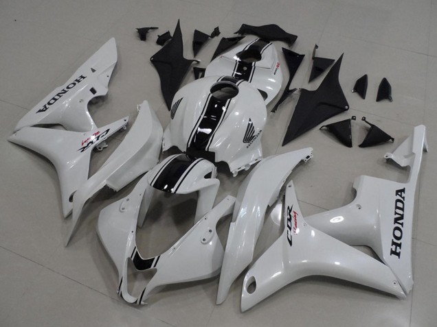 2007-2008 Honda CBR600RR Motorcycle Fairing Kits - White Glossy Black Canada