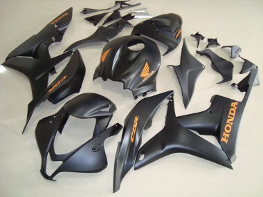 2007-2008 Honda CBR600RR Motorcycle Fairings - Matte Black Gold Decals Canada