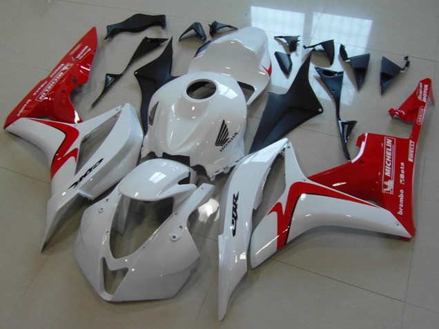 2007-2008 Honda CBR600RR Motorcycle Fairings - White Red Racing Style Canada
