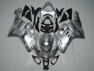 2007-2008 Kawasaki ZX6R Motorcycle Fairings - Silver West Canada
