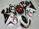 2007-2008 Kawasaki ZX6R Motorcycle Fairings - White Black Red Canada