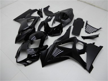 2007-2008 Suzuki GSXR 1000 Motorcycle Fairings - Glossy Black Matte Black No Decal Canada