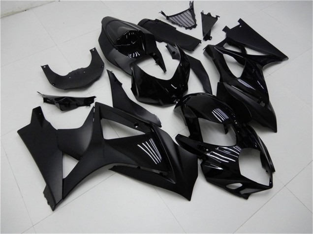 2007-2008 Suzuki GSXR 1000 Motorcycle Fairings - Glossy Black Matte Black No Decal Canada