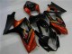 2007-2008 Suzuki GSXR 1000 Motorcycle Fairings - Black Orange Canada