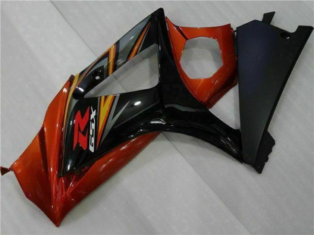 2007-2008 Suzuki GSXR 1000 Motorcycle Fairings - Black Orange Canada