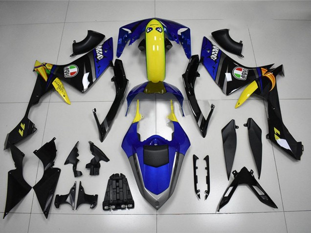 2007-2008 Yamaha YZF R1 Motorcycle Fairings - Blue Yellow Black Shark Canada