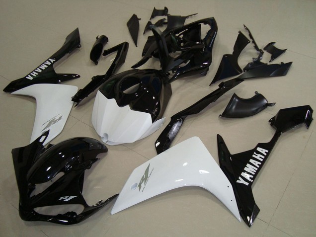 2007-2008 Yamaha YZF R1 Motorcycle Fairings - White Black Canada