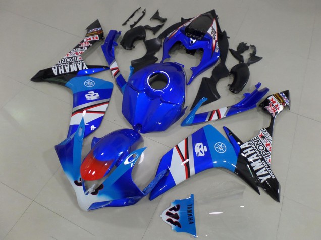 2007-2008 Yamaha YZF R1 Motorcycle Fairings - Blue White Red Black Canada