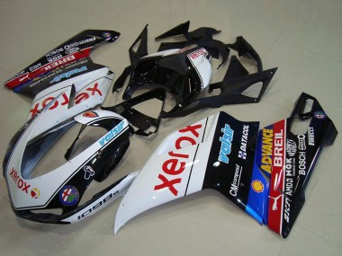 2007-2014 Ducati 1098 Motorcycle Fairings - White Blue Red Glossy Black Black Xerox Valsir Canada