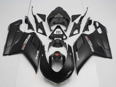 2007-2014 Ducati 848 Motorcycle Fairings - Matte Black Corse Canada