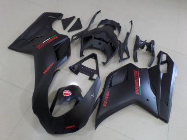 2007-2014 Ducati 848 Motorcycle Fairings - Matte Black Red Canada