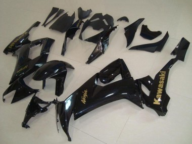 2008-2010 Kawasaki ZX10R Motorcycle Fairings - Glossy Black Gold Decal Canada