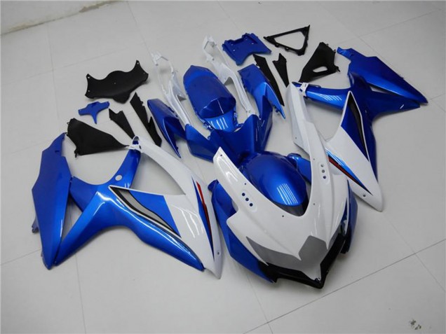 2008-2010 Suzuki GSXR 600/750 Motorcycle Fairings - White Blue Canada