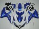 2008-2010 Suzuki GSXR 600/750 Motorcycle Fairings - White Blue Canada
