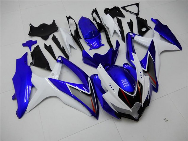2008-2010 Suzuki GSXR 600/750 Motorcycle Fairings - White Blue Black Red Line Canada