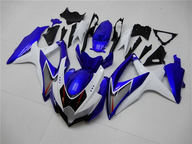 2008-2010 Suzuki GSXR 600/750 Motorcycle Fairings - White Blue Black Red Line Canada