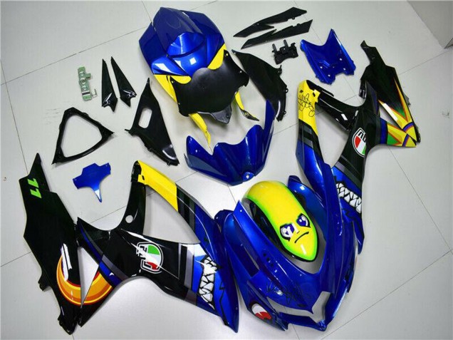 2008-2010 Suzuki GSXR 600/750 Motorcycle Fairings - Blue Yellow Shark Canada