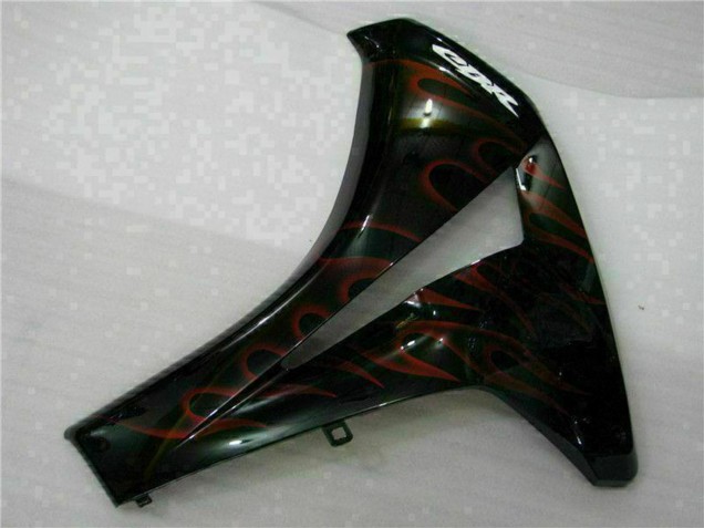 2008-2011 Honda CBR1000RR Motorcycle Fairing Kits - Glossy Black Red Flame Canada