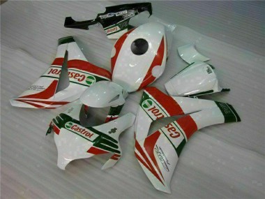 2008-2011 Honda CBR1000RR Motorcycle Fairings - White Red Green Castrol Canada