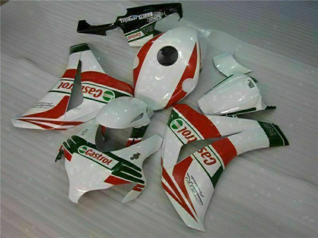 2008-2011 Honda CBR1000RR Motorcycle Fairings - White Red Green Castrol Canada