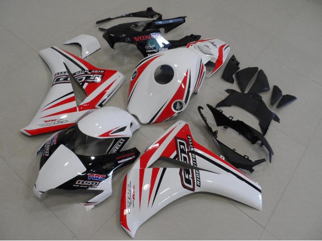 2008-2011 Honda CBR1000RR Motorcycle Fairings - White Red Glossy Black HRC Canada