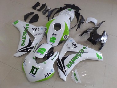 2008-2011 Honda CBR1000RR Motorcycle Fairings - White Green Glossy Black Hannspree 10 Canada