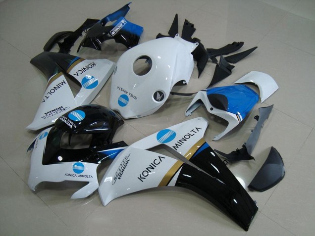 2008-2011 Honda CBR1000RR Motorcycle Fairings - White Blue Glossy Black Konica Minolta Canada