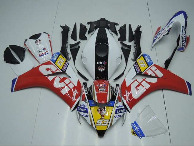 2008-2011 Honda CBR1000RR Motorcycle Fairings - White Red Yellow Black Givi 93 Canada