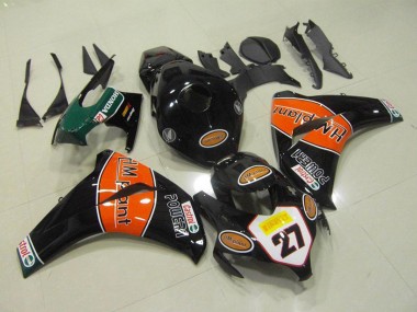 2008-2011 Honda CBR1000RR Motorcycle Fairings - Glossy Black Orange HM Plant 27 Canada