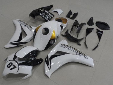 2008-2011 Honda CBR1000RR Motorcycle Fairings - White Gold Glossy Black 87 Canada