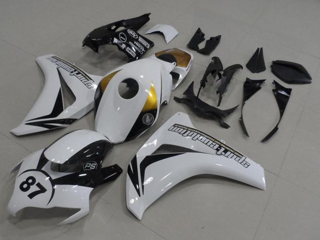 2008-2011 Honda CBR1000RR Motorcycle Fairings - White Gold Glossy Black 87 Canada