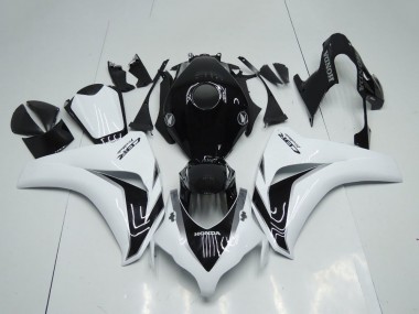 2008-2011 Honda CBR1000RR Motorcycle Fairings Kit - White Glossy Black Canada