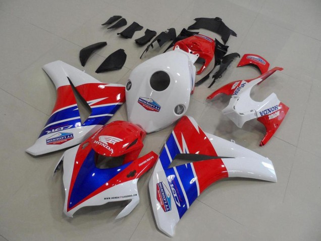 2008-2011 Honda CBR1000RR Motorcycle Fairings - White Red Blue TT Legends Motul Canada