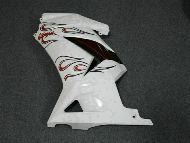 2008-2012 Kawasaki EX250 Motorcycle Fairings - White Red Canada