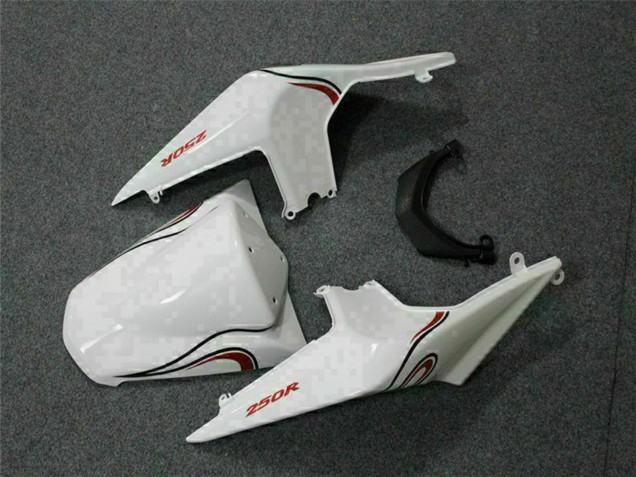 2008-2012 Kawasaki EX250 Motorcycle Fairings - White Red Canada