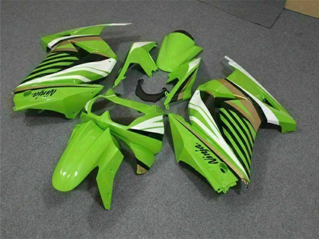 2008-2012 Kawasaki EX250 Motorcycle Fairing - Green White Black Canada