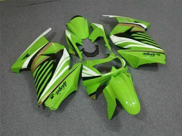 2008-2012 Kawasaki EX250 Motorcycle Fairing - Green White Black Canada