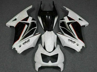 2008-2012 Kawasaki EX250 Motorcycle Fairings - White Black Ninja Canada
