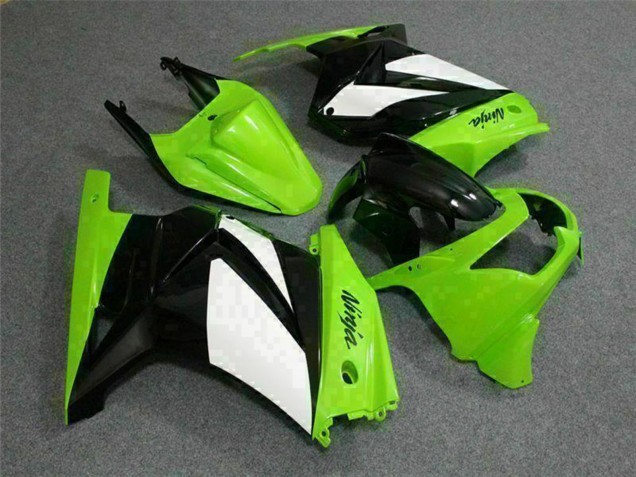2008-2012 Kawasaki EX250 Motorcycle Fairings - Green White Black Canada