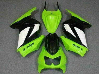 2008-2012 Kawasaki EX250 Motorcycle Fairings - Green White Black Canada