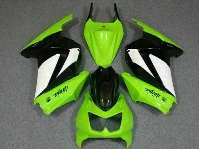 2008-2012 Kawasaki EX250 Motorcycle Fairings - Green White Black Canada
