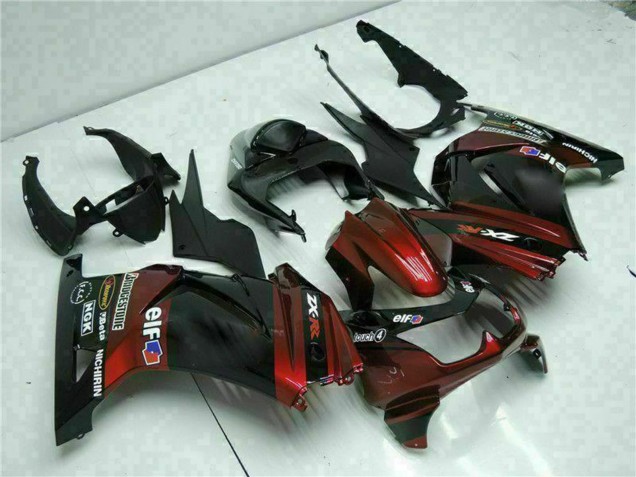 2008-2012 Kawasaki EX250 Motorcycle Fairings - Glossy Black Maroon Red Canada