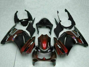 2008-2012 Kawasaki EX250 Motorcycle Fairings - Glossy Black Maroon Red Canada