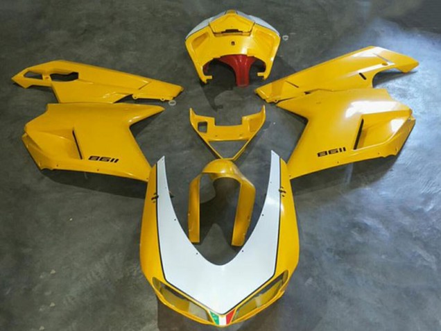 2008-2012 Kawasaki EX250 Motorcycle Fairings - White Yellow Canada