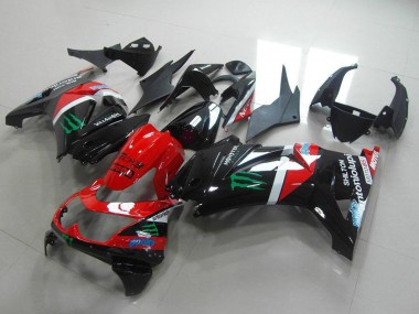 2008-2012 Kawasaki ZX250R Motorcycle Fairings - Glossy Black Red White Green Monster Motul Canada